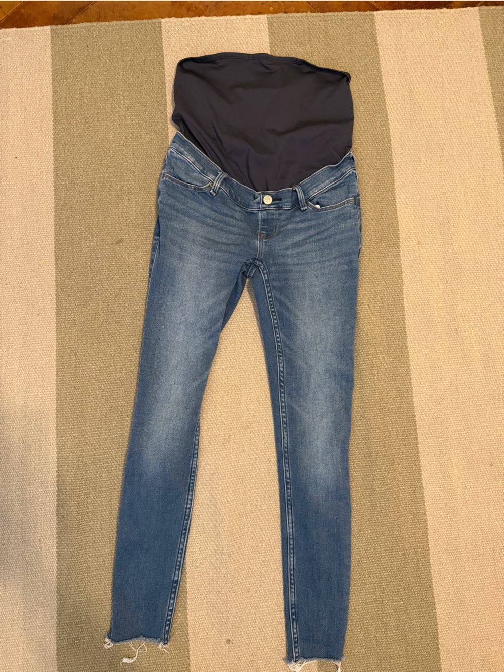 Abercrombie Maternity Blue Stretch Skinny Jeans with Overband